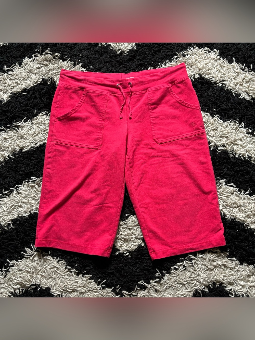 Danskin Now Athleisure Hot Pink Capri Pants with Adjustable Drawstrings